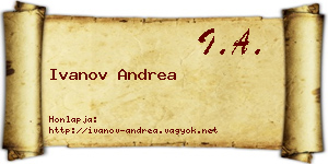 Ivanov Andrea névjegykártya