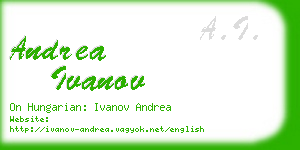 andrea ivanov business card